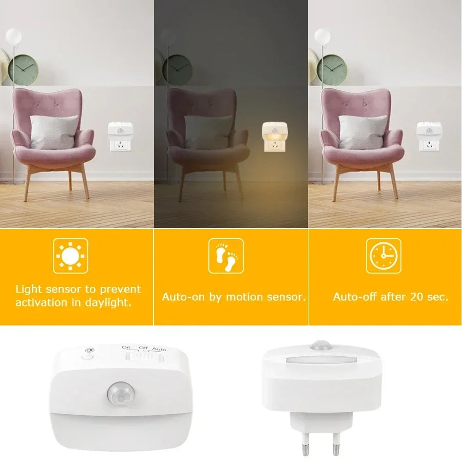 Motion Sensor Night Light | Veilleuse à Détecteur de Mouvement