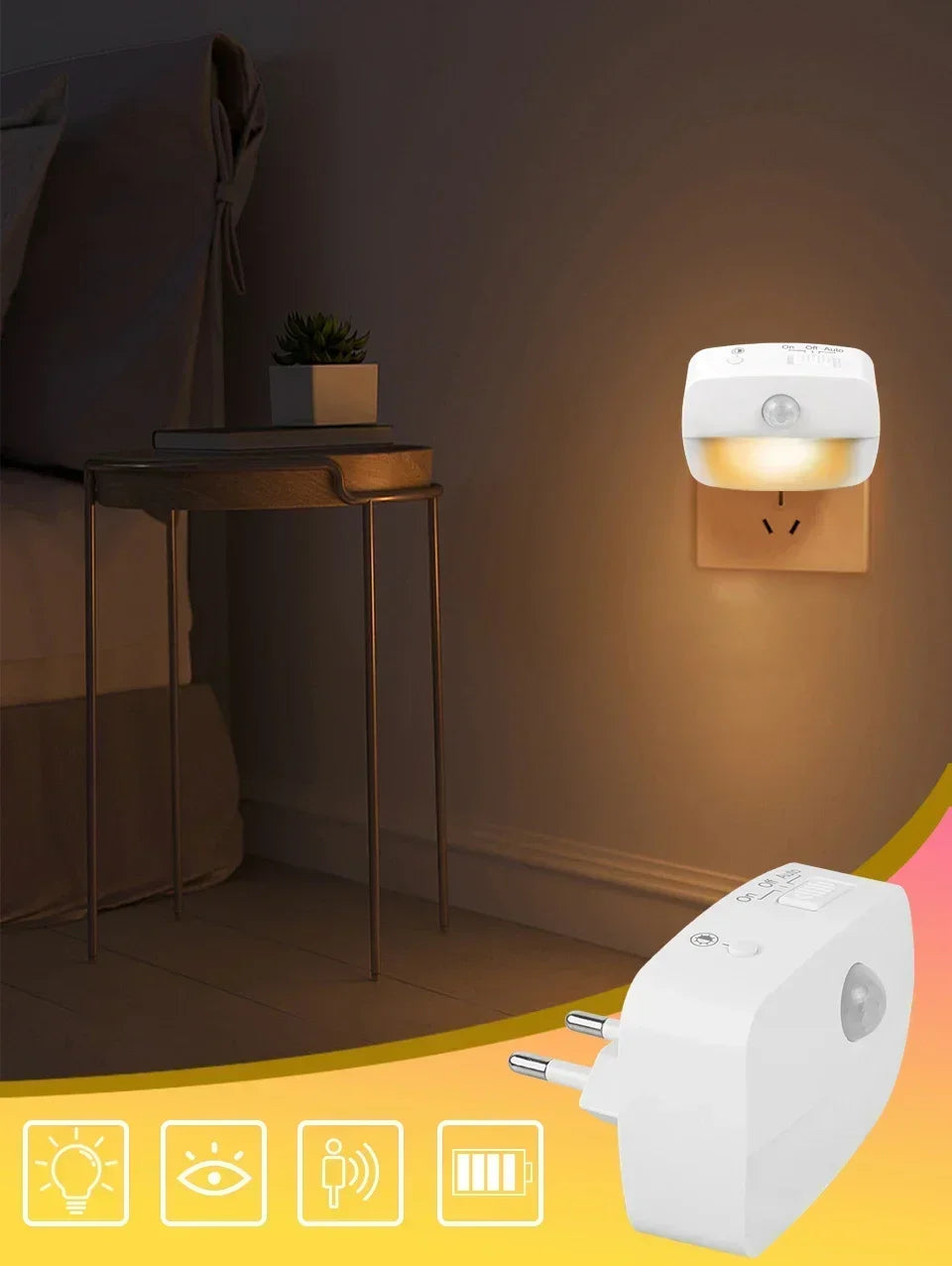 Motion Sensor Night Light | Veilleuse à Détecteur de Mouvement